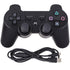 Black PS3 Controller with Charging Cable – Wireless & PC Compatible