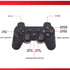 Black PS3 Controller with Charging Cable – Wireless & PC Compatible