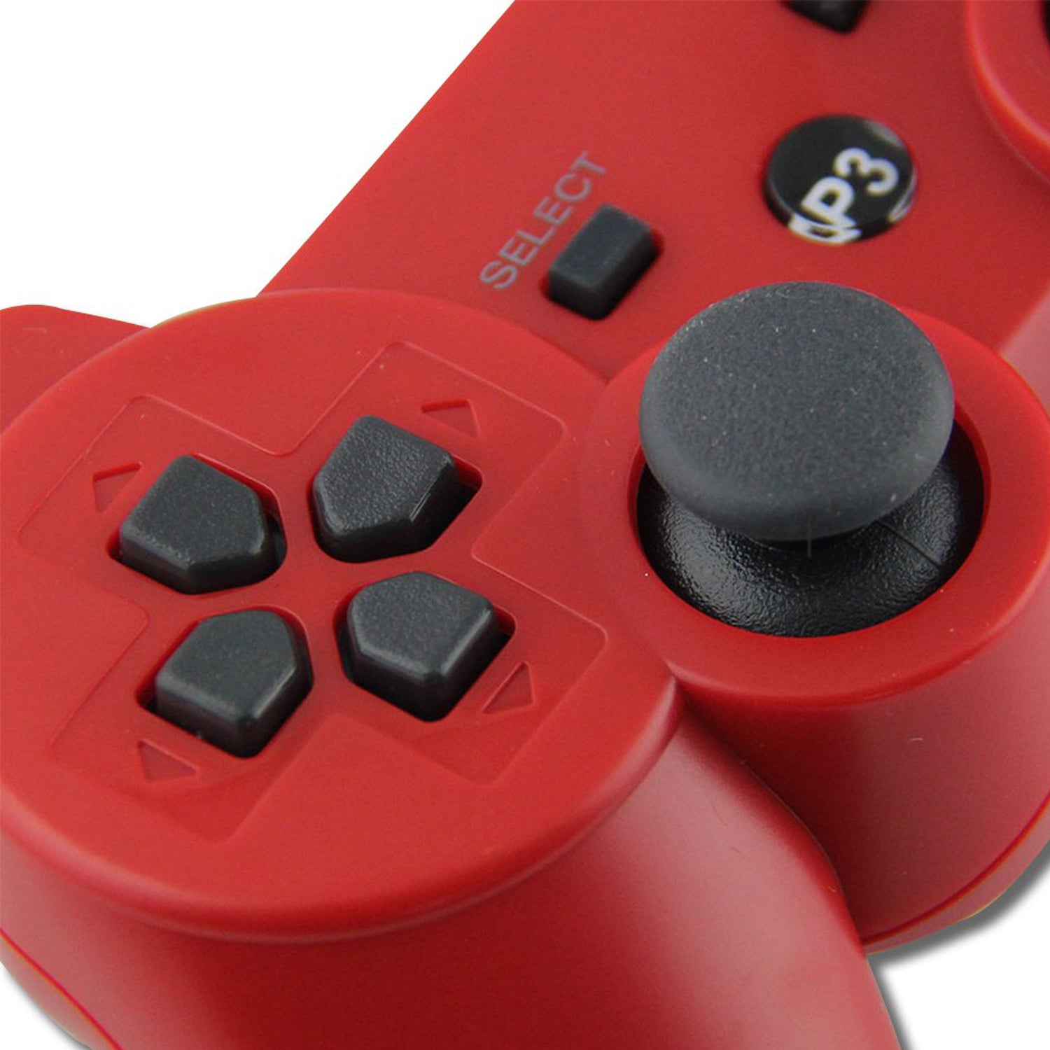 Red PS3 Controller with Charging Cable – Wireless & PC Compatible