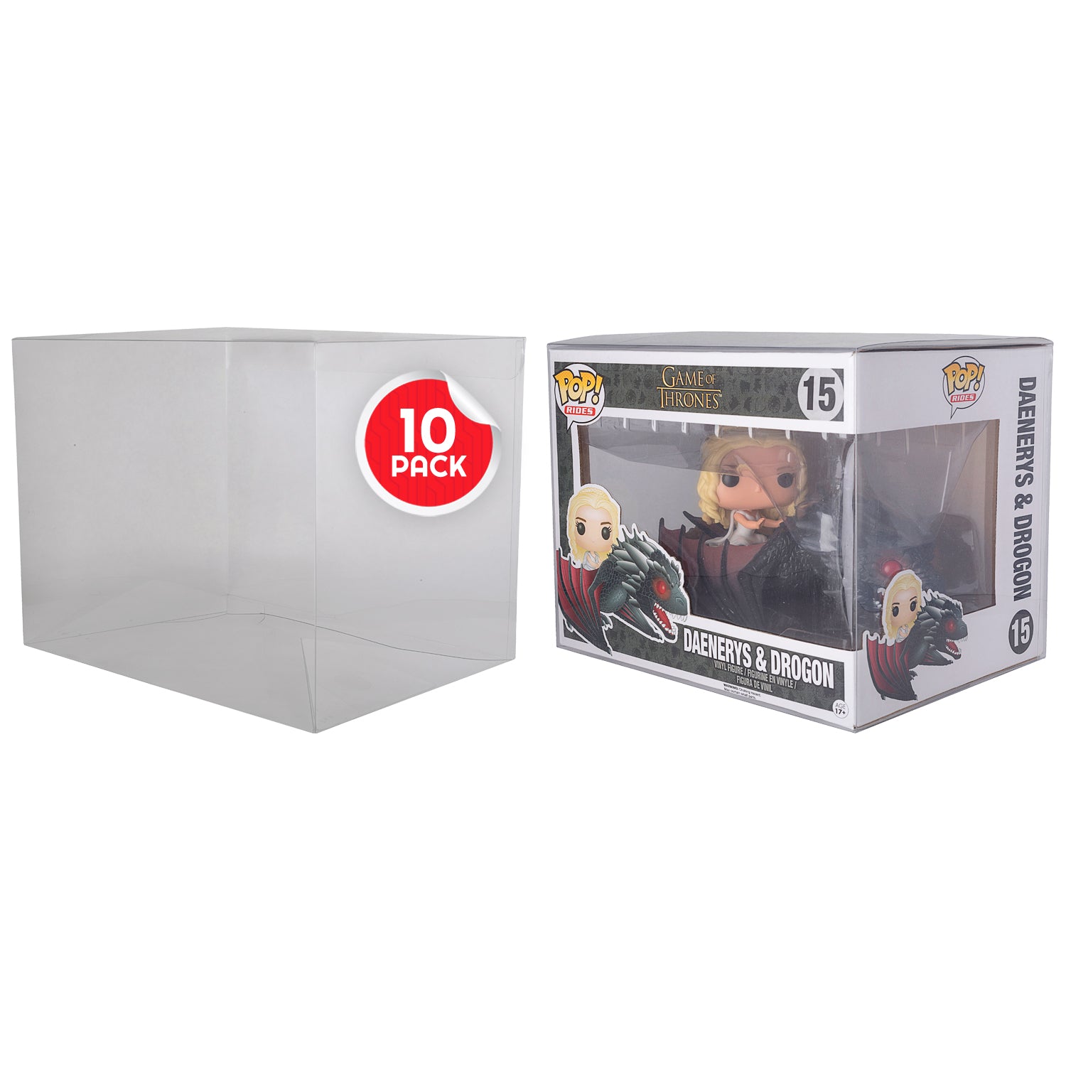 Funko Pop Ride Truck for Dragon Daenerys PET Protectors - Pack of 10