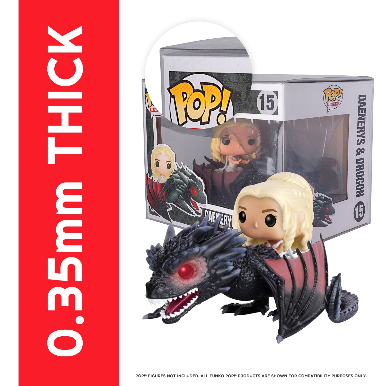 Funko Pop Ride Truck for Dragon Daenerys PET Protectors - Pack of 10