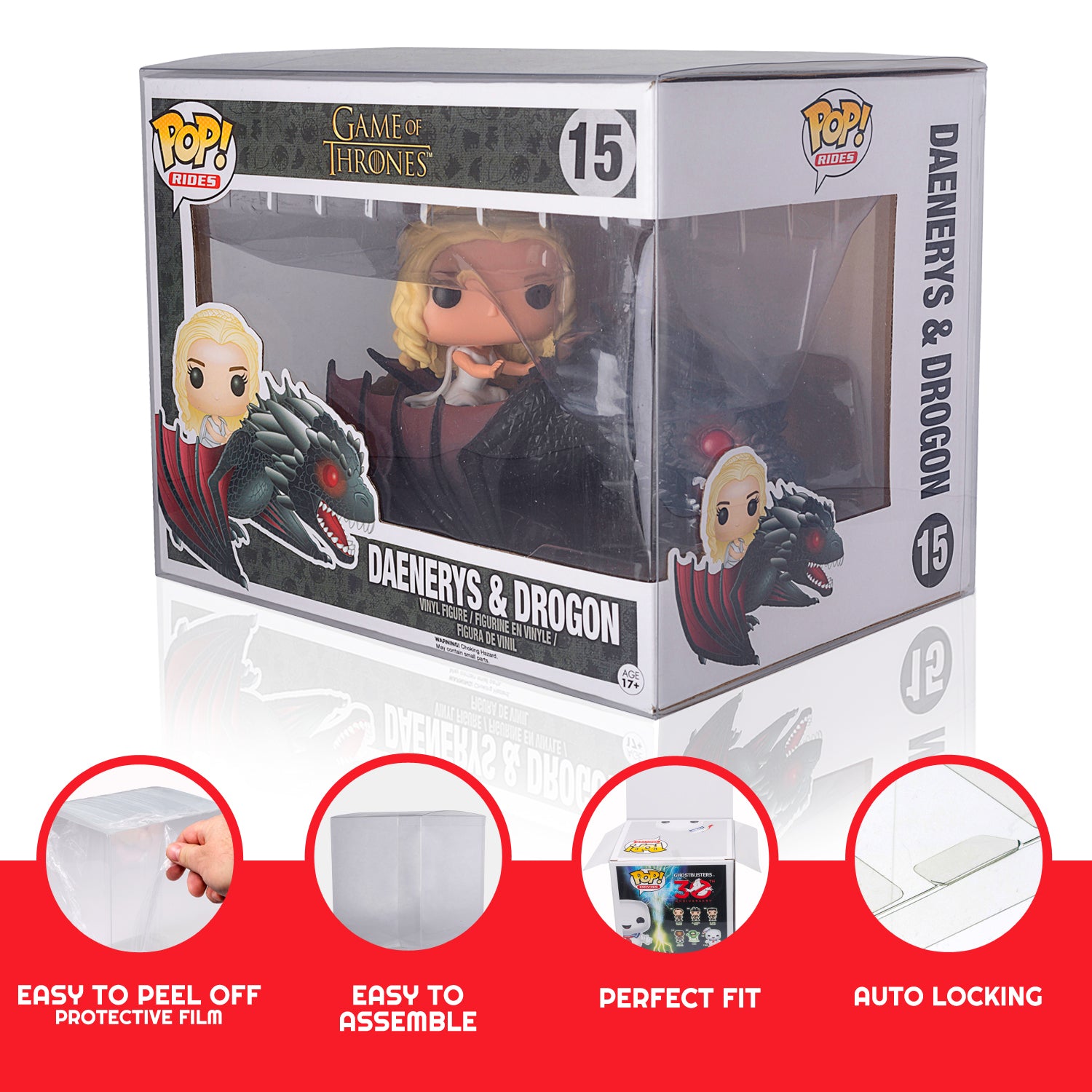 Funko Pop Ride Truck for Dragon Daenerys PET Protectors - Pack of 10