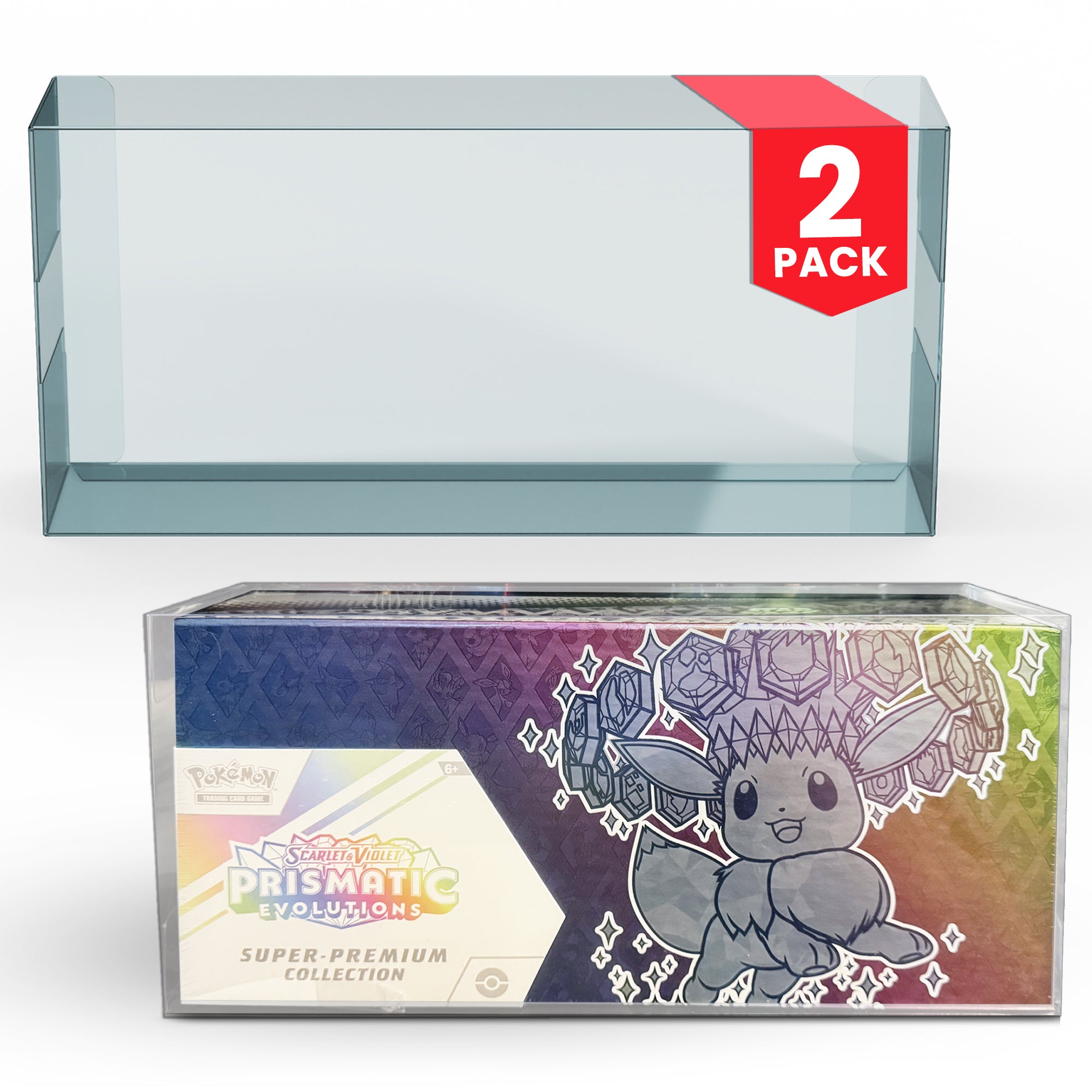 PET Protector for Pokémon Prismatic Evolutions Super Premium Collection – 2-Pack