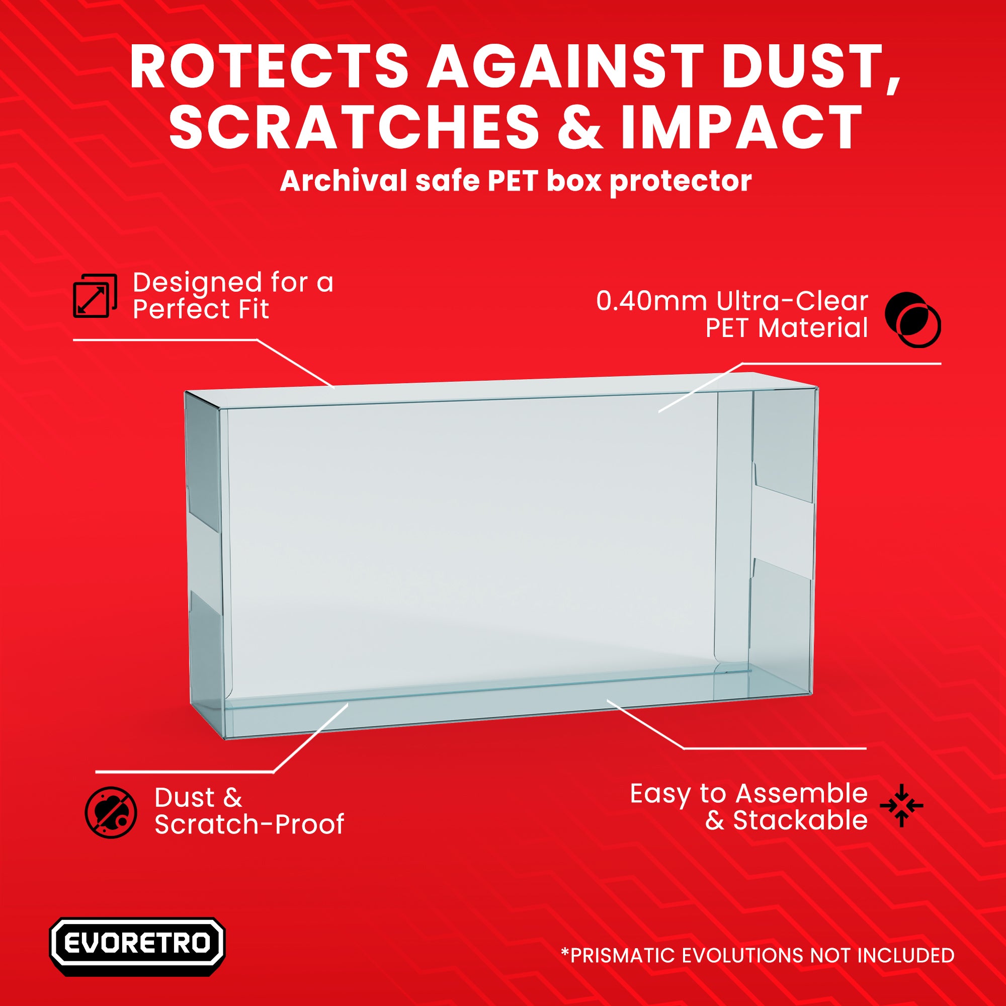 PET Protector for Pokémon Prismatic Evolutions Super Premium Collection – 2-Pack