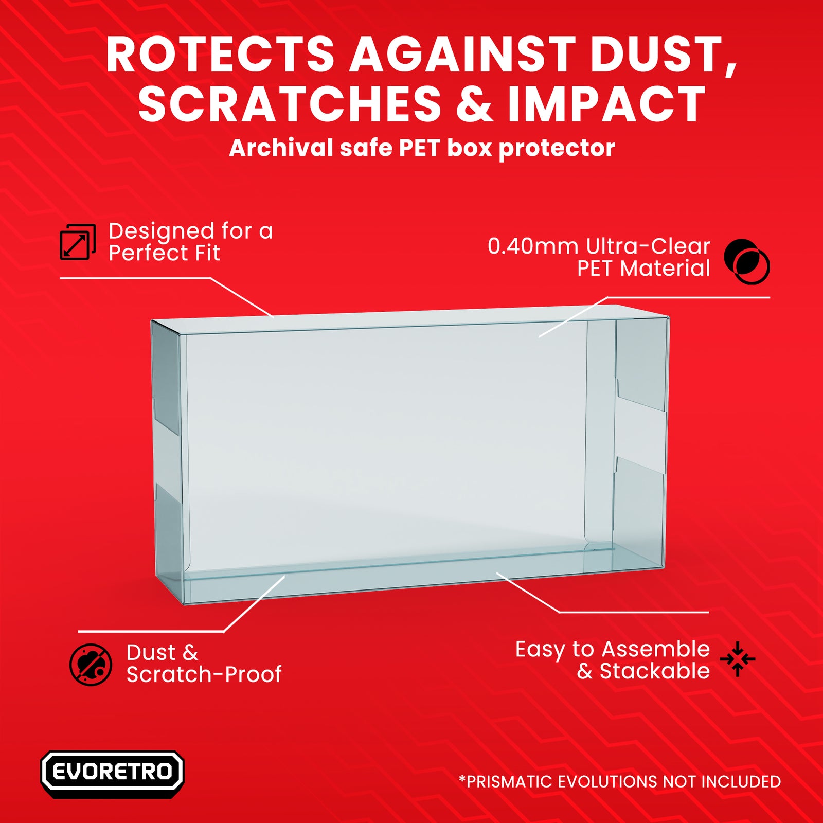 PET Protector for Pokémon Prismatic Evolutions Super Premium Collection – 2-Pack