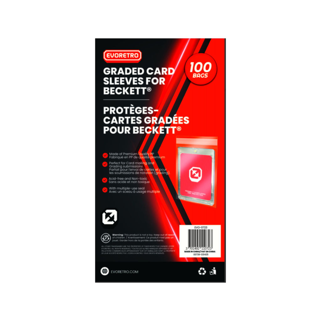 EVORETRO Graded Card Sleeves for Beckett – Pack of 100