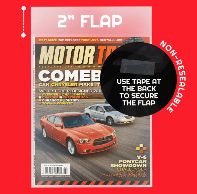 EVORETRO Comic Boards & Bags – New Magazine Size (200 Pack)