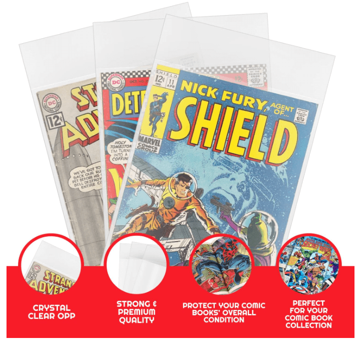 Comic Book Boards and Bags for Silver Age Storage – 200 Pack