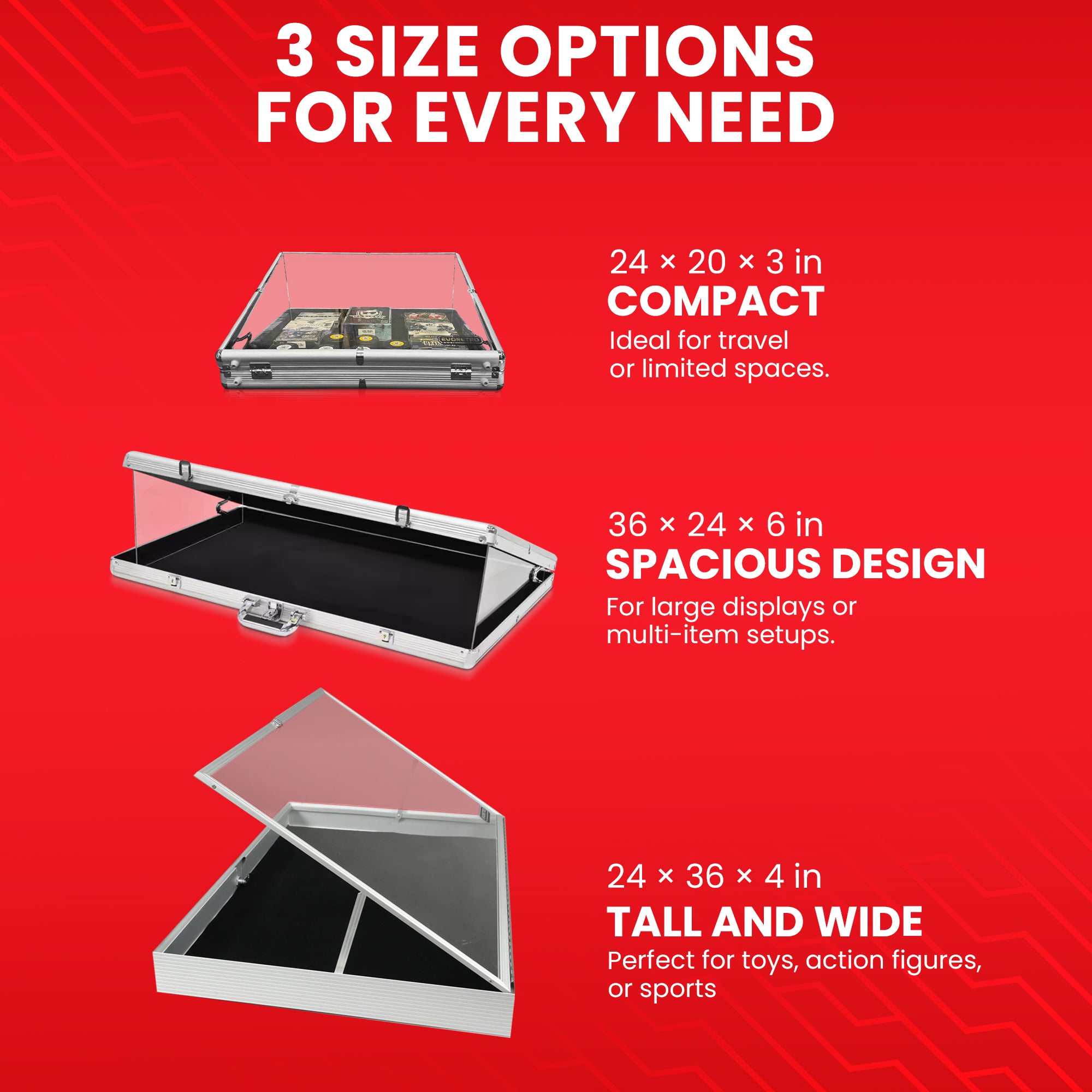 EVORETRO Aluminum Acrylic Clear Top Display Vendor Trade Show showcase