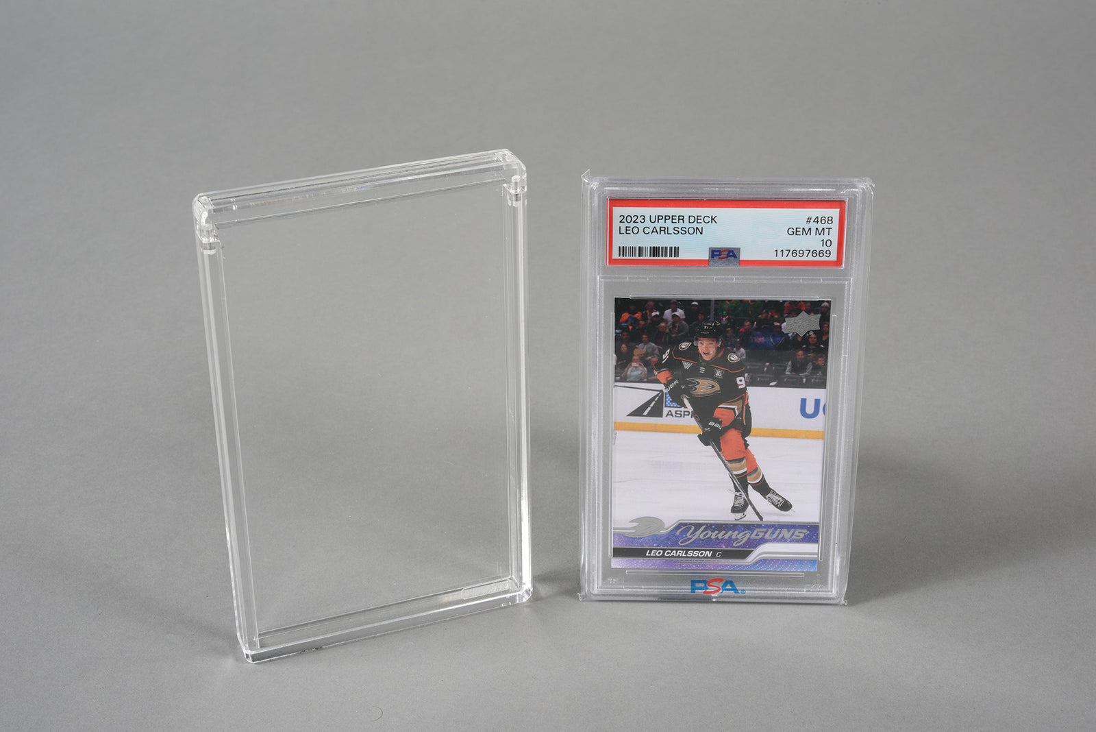 Magnetic Acrylic Case Display for 1 PSA Slab - Clear