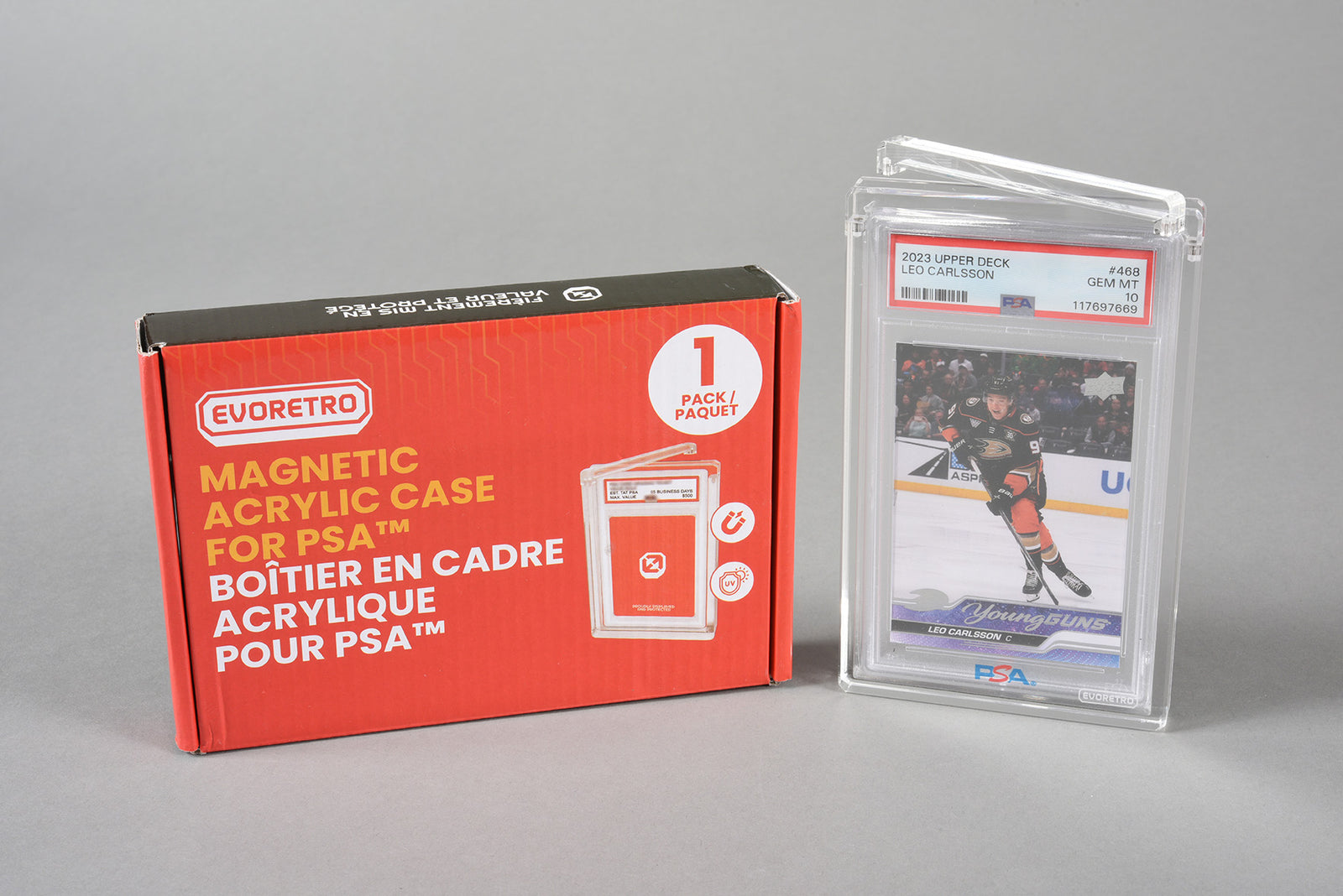 Magnetic Acrylic Case Display for 1 PSA Slab - Clear