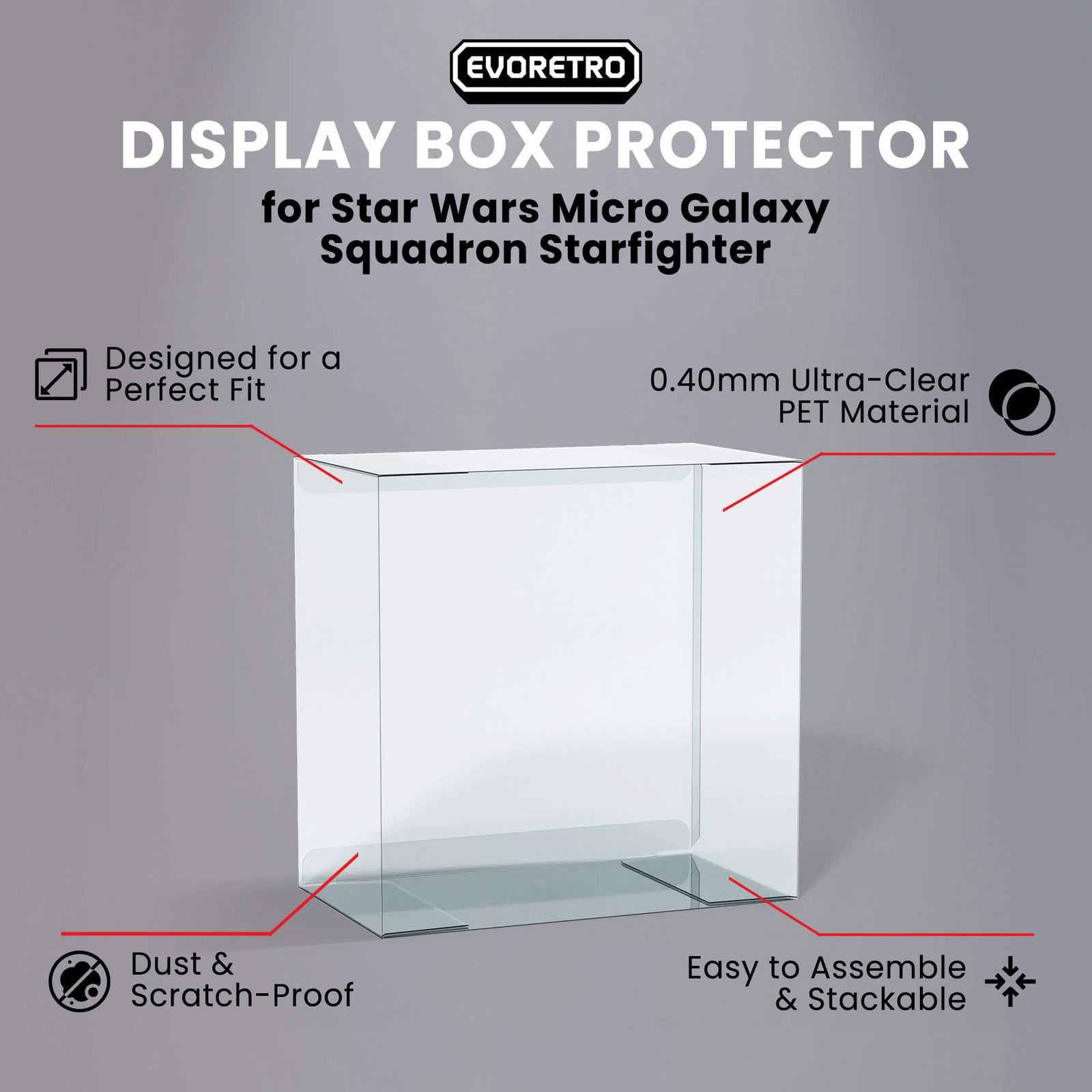 Protecteurs PET Star Wars Micro Galaxy Squadron Starfighter (0,40 mm, Paquet de 10)