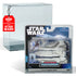 Two PET protectors for Star Wars Micro Galaxy Squadron, one with starfighter and red label "PET PROTECTORS FOR STAR WARS"