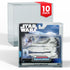 Two PET protectors for Star Wars Micro Galaxy Squadron, one with starfighter and red 10 PACK label, on white background