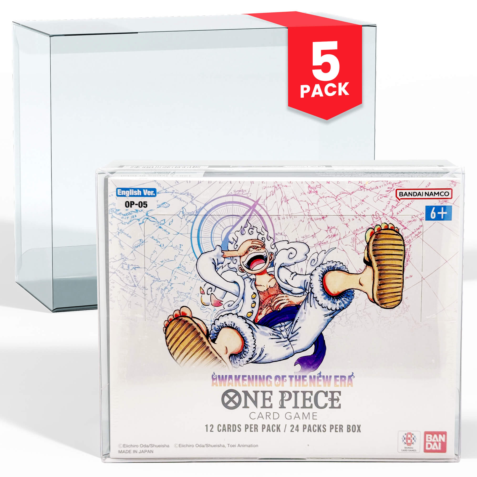 One Piece Booster Box PET Protectors (English, OPP 4-6, 0.40mm, 5-Pack)