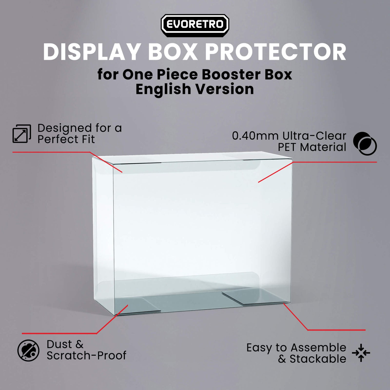 One Piece Booster Box PET Protectors (English, OPP 4-6, 0.40mm, 5-Pack)