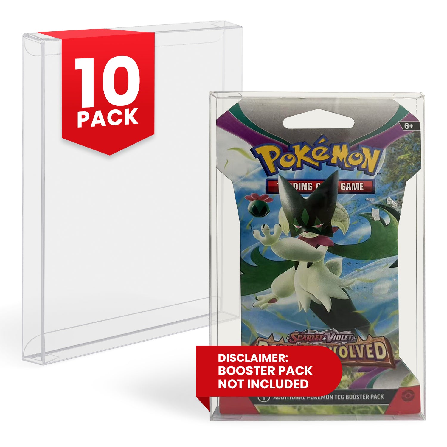 Pokémon Retail Booster Pack PET Protectors (Cardboard Packaging, 0.40 mm, 10-Pack)