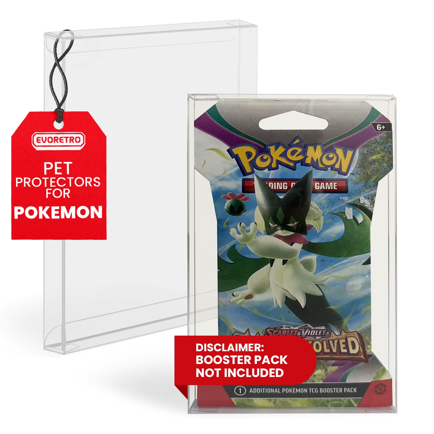 Pokémon Retail Booster Pack PET Protectors (Cardboard Packaging, 0.40 mm, 10-Pack)