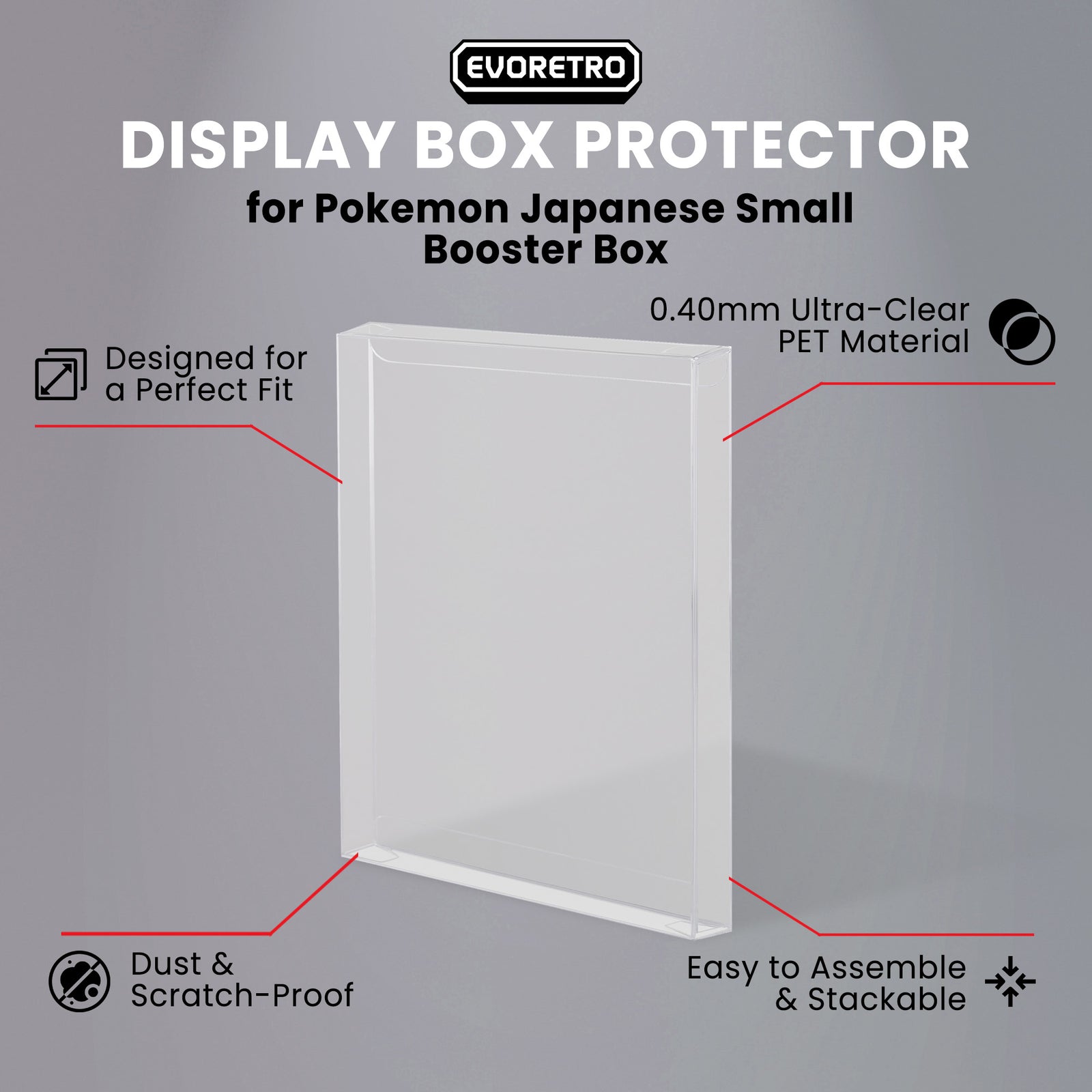 Pokémon Retail Booster Pack PET Protectors (Cardboard Packaging, 0.40 mm, 10-Pack)