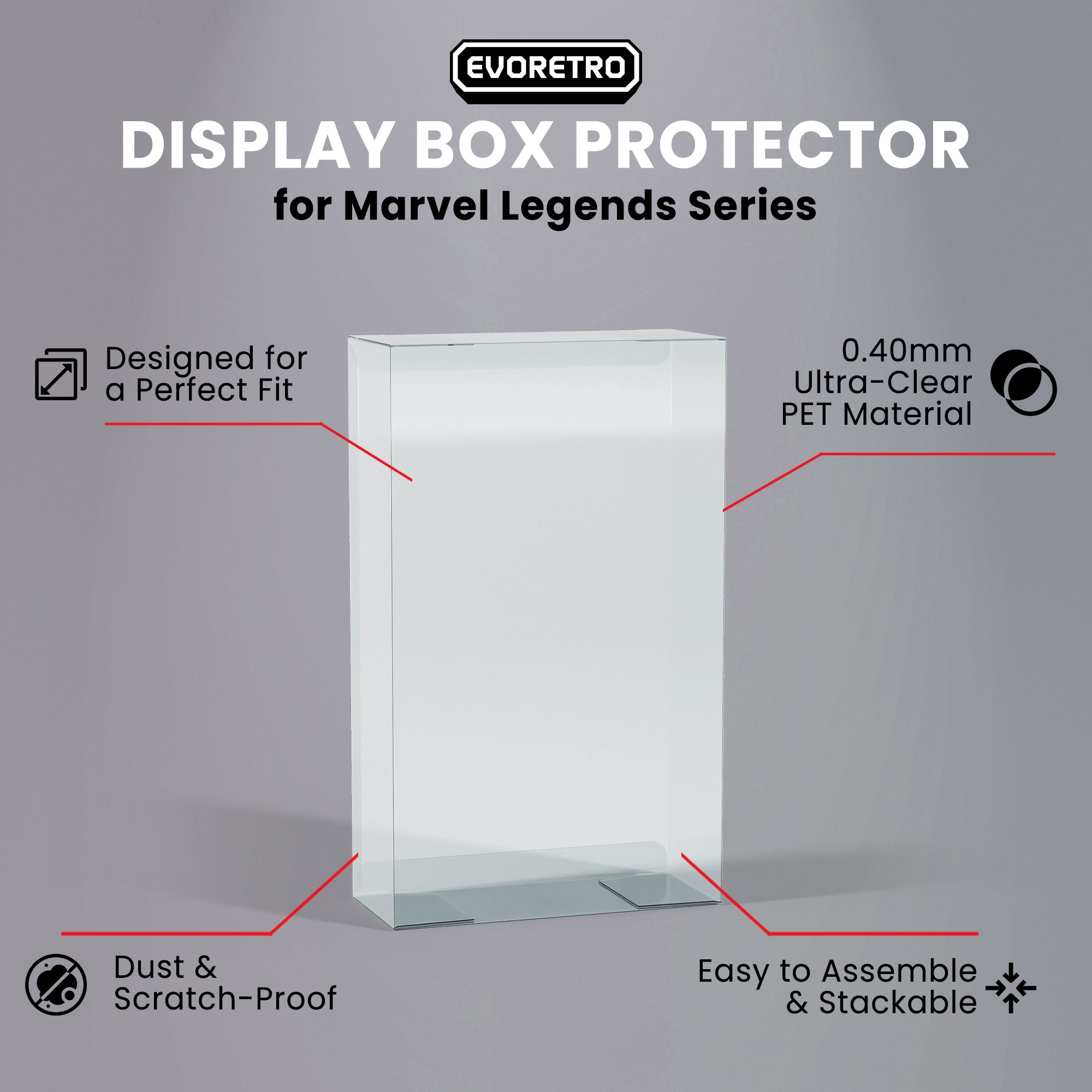 Marvel Legends PET Protectors – 10-Pack for Action Figures