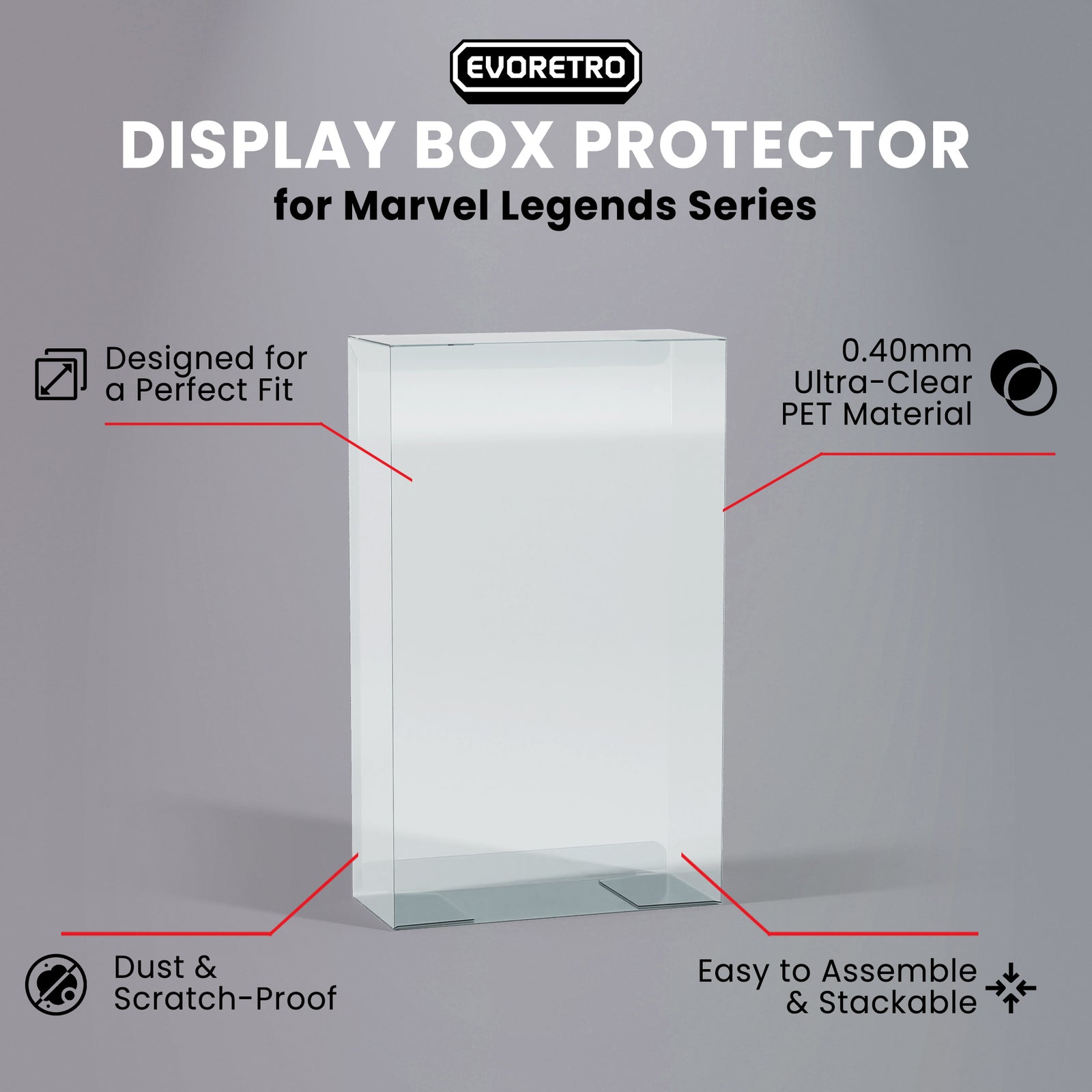 Marvel Legends PET Protectors – 10-Pack for Action Figures
