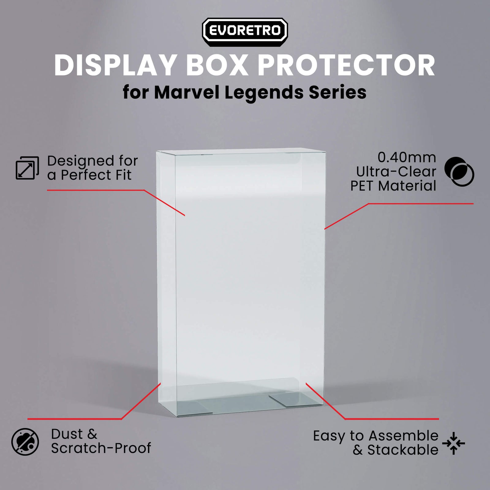 Marvel Legends PET Protectors – 10-Pack for Action Figures