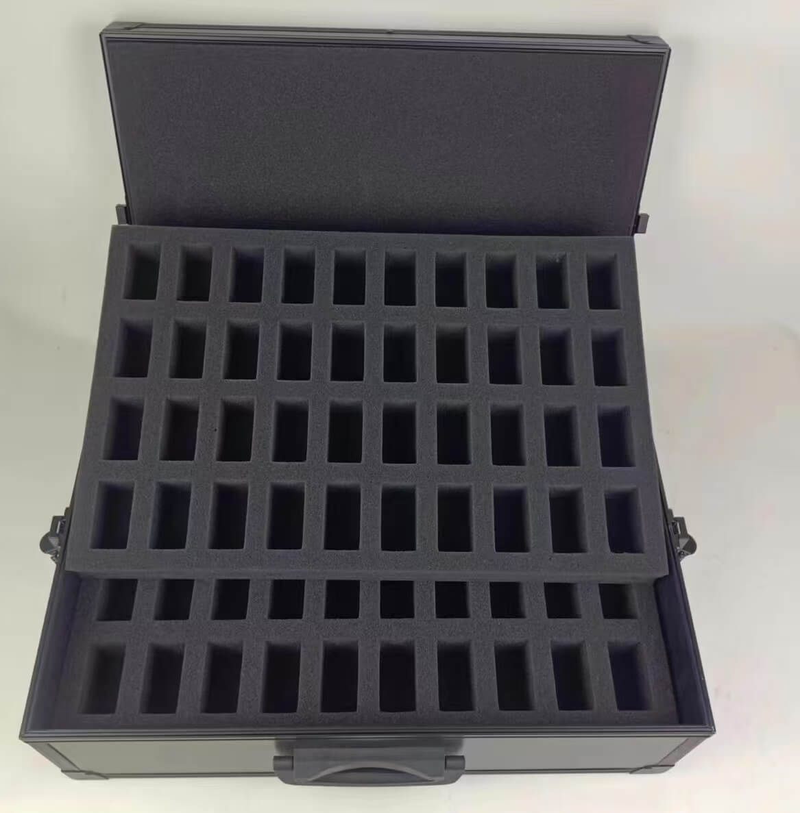 80-Slot Miniature Storage Case with Customizable Foam
