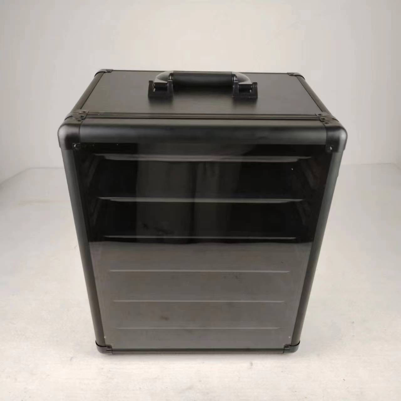 Aluminum Miniatures Display & Carry Case w/ 5 Metal Trays for Collectible Figures and Models