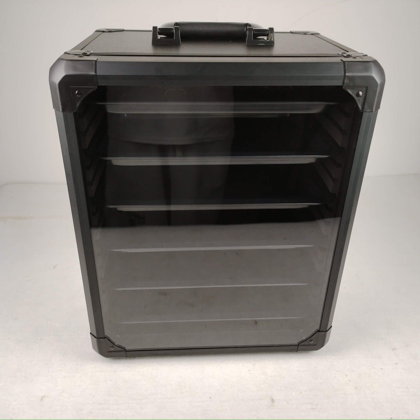 EVORETRO Aluminum Miniatures Display Case with 5 Magnetic Trays
