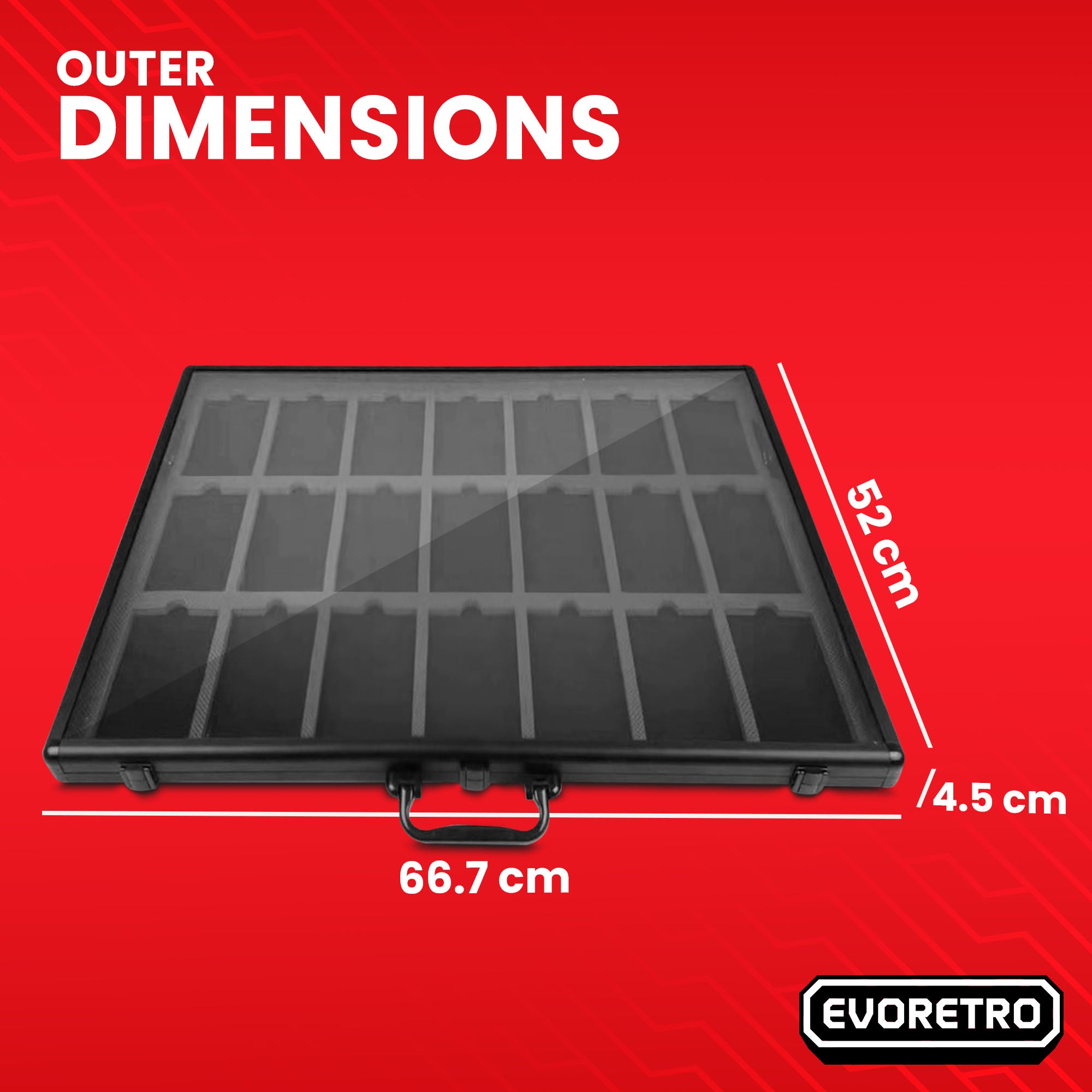 Graded Card Display Case – 21-Slot Secure Showcase