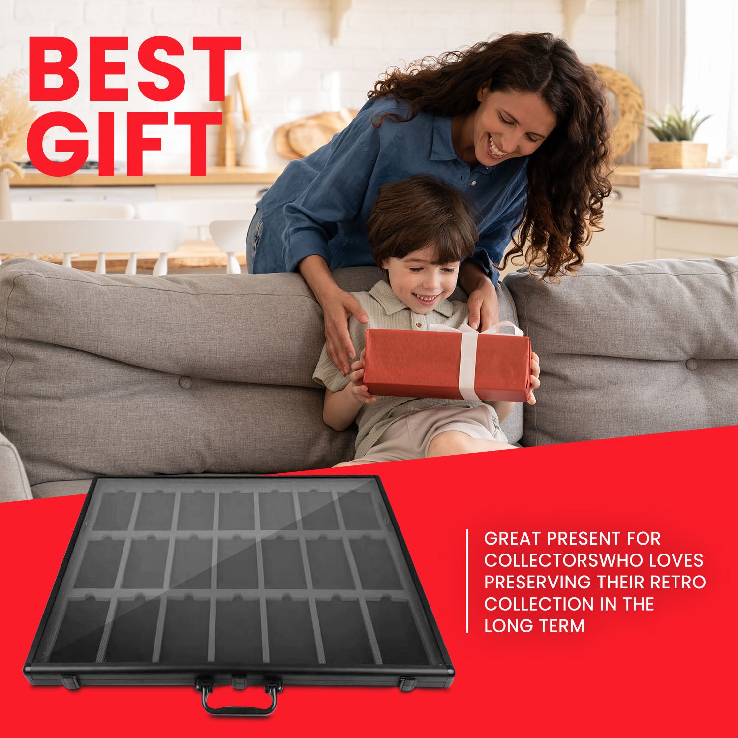 Graded Card Display Case – 21-Slot Secure Showcase