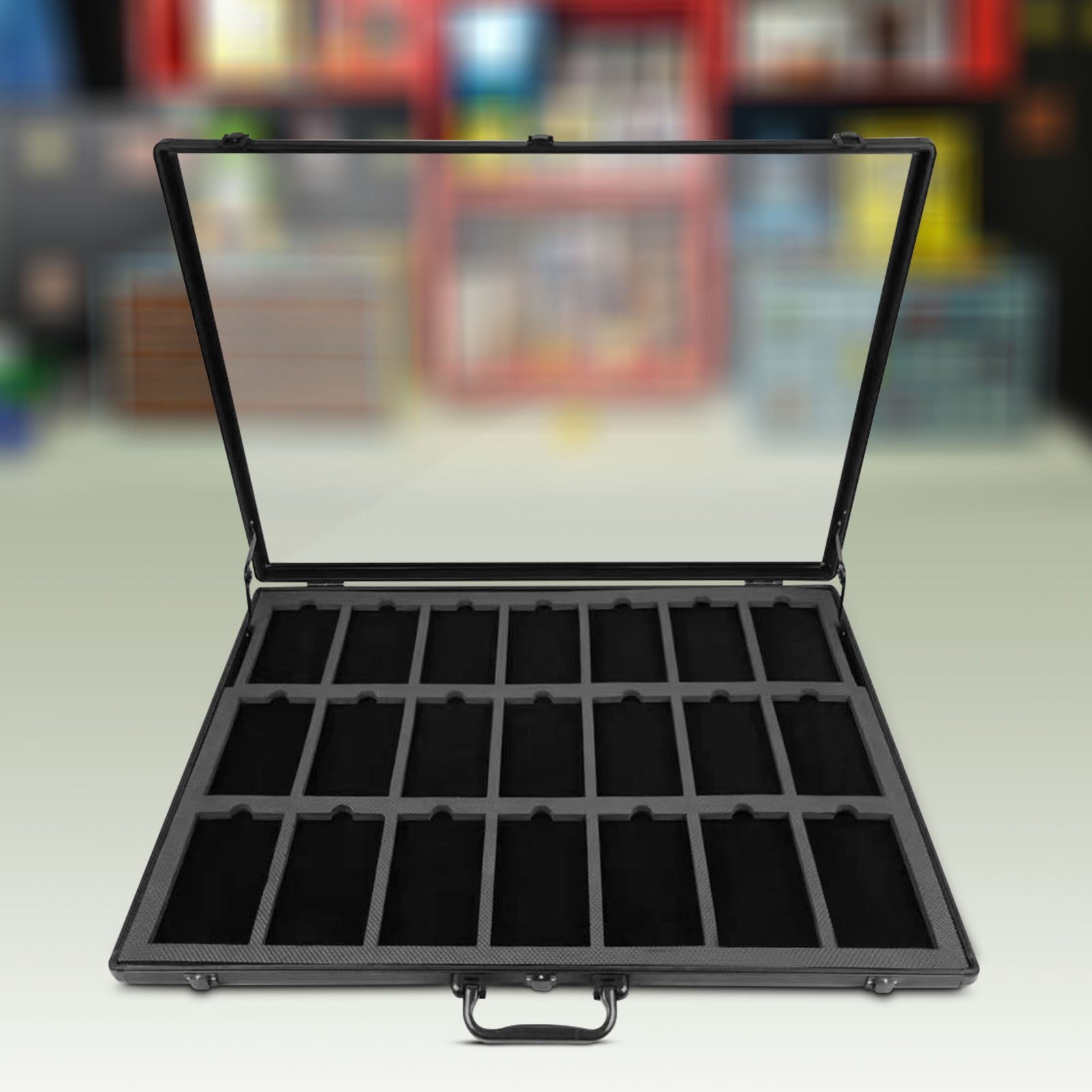 Graded Card Display Case – 21-Slot Secure Showcase