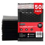 50-pack black poly bubble mailers 6x10 – padded protective shipping envelopes – EVORETRO 50 pack