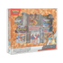 Semi side view of Charizard ex Premium Collection inside protector case, shown on transparent background for product clarity
