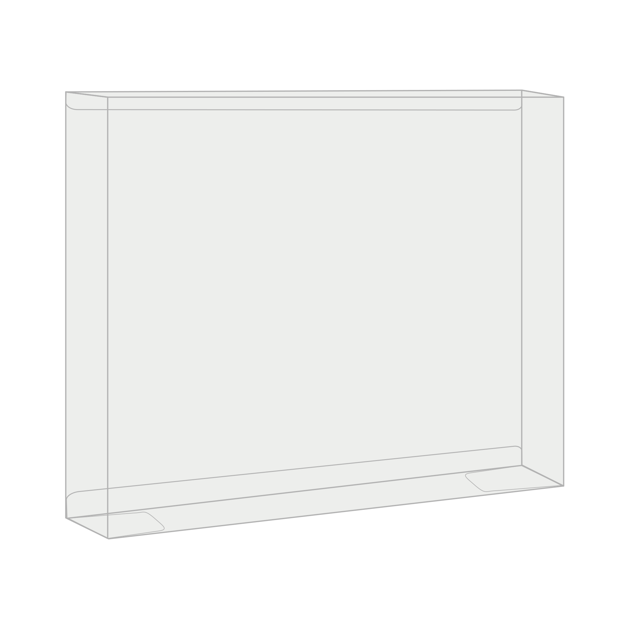 Empty protector case for Charizard ex Premium Collection, shown on  transparent background for clear view