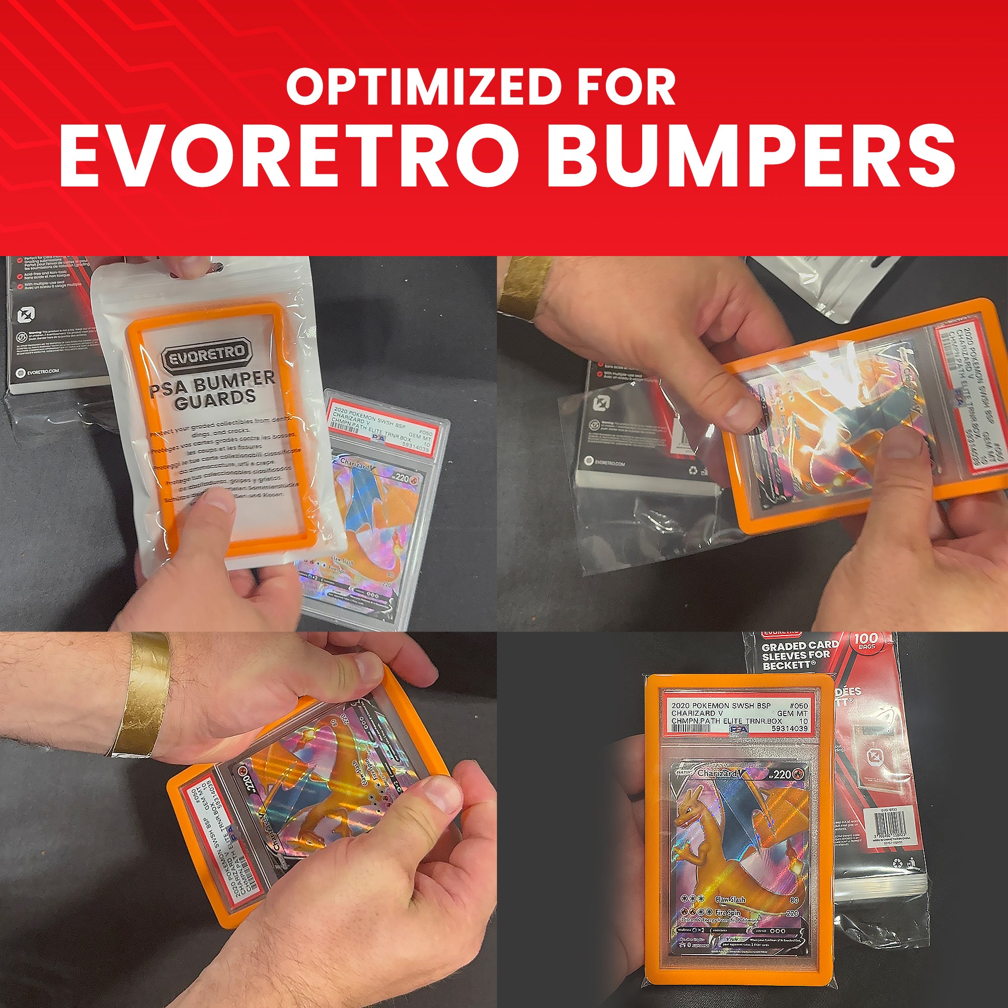 EVORETRO Graded Card Sleeves for Beckett – Pack of 100