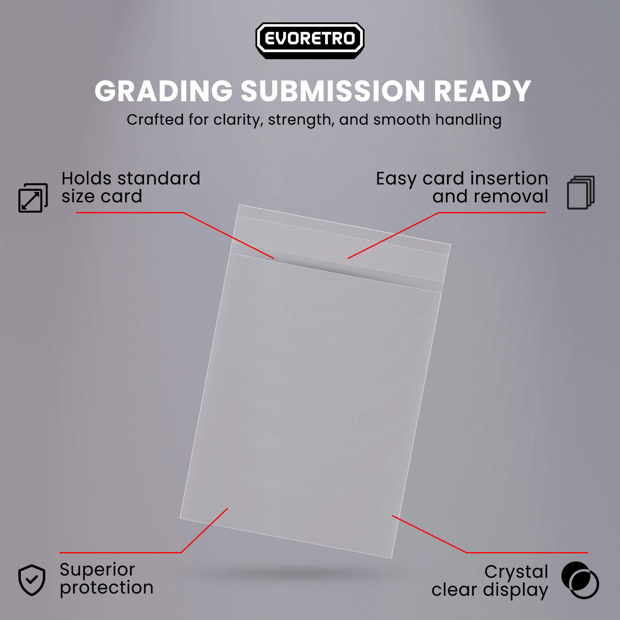 Sleeves for 180pt Cards Extra Thick Card Protection | Evoretro EVORETRO Canada Sleeves for 180pt Cards Extra Thick Card Protection | Evoretro EVORETRO Canada