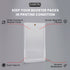 Empty EVORETRO Magnetic One Touch booster pack holder with text listing product features on gray background.