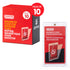 EVORETRO box labeled Magnetic Case for Booster Pack with pack of 10 badge, shown beside a clear magnetic card protector.