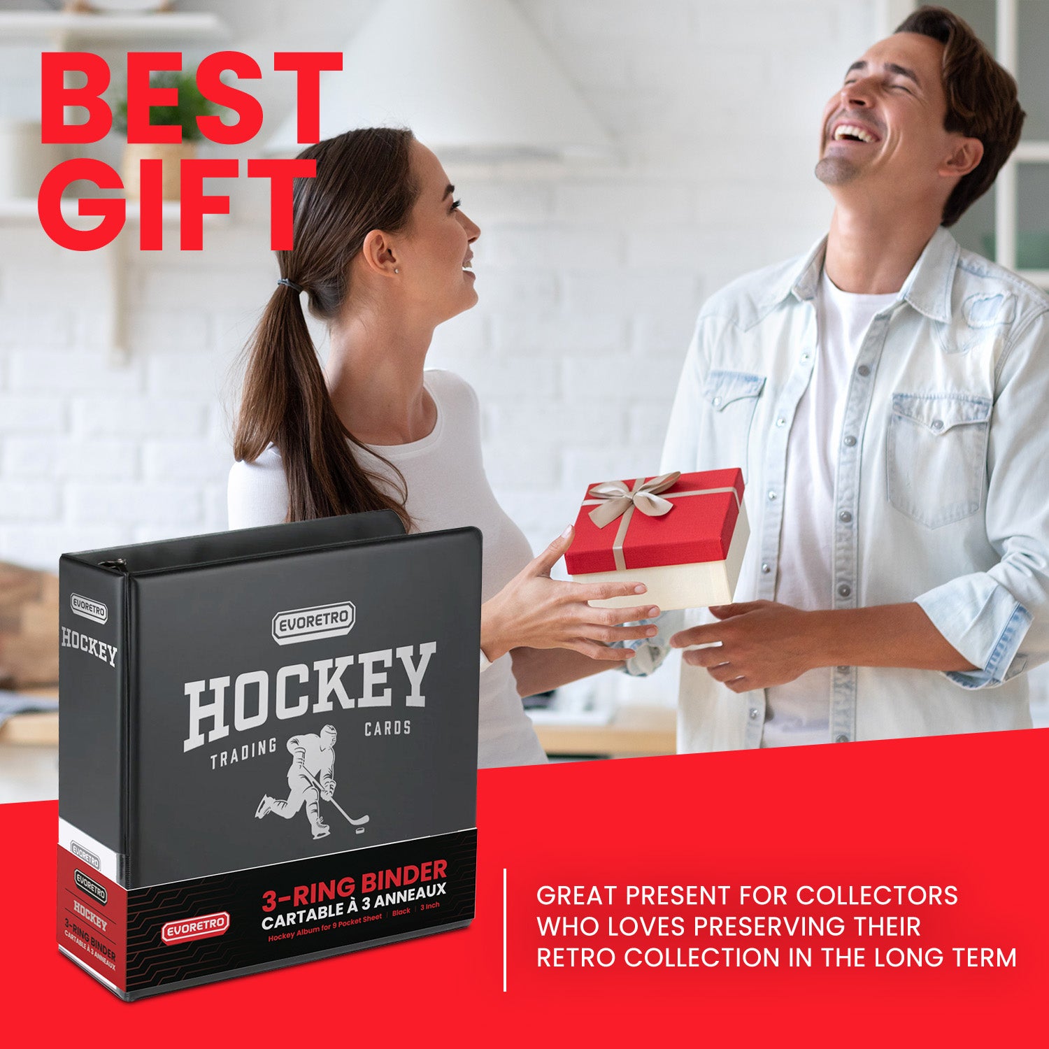 Hockey Album Black for 9 Pocket Sheet – 3 Inch