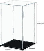 Protective modular acrylic showcase for collectible displays – EVORETRO dimensions vertical