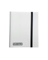 White 9 pocket card flex portfolio binder holding 360 trading cards with elastic strap