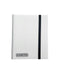 White 9 pocket card flex portfolio binder holding 360 trading cards with elastic strap