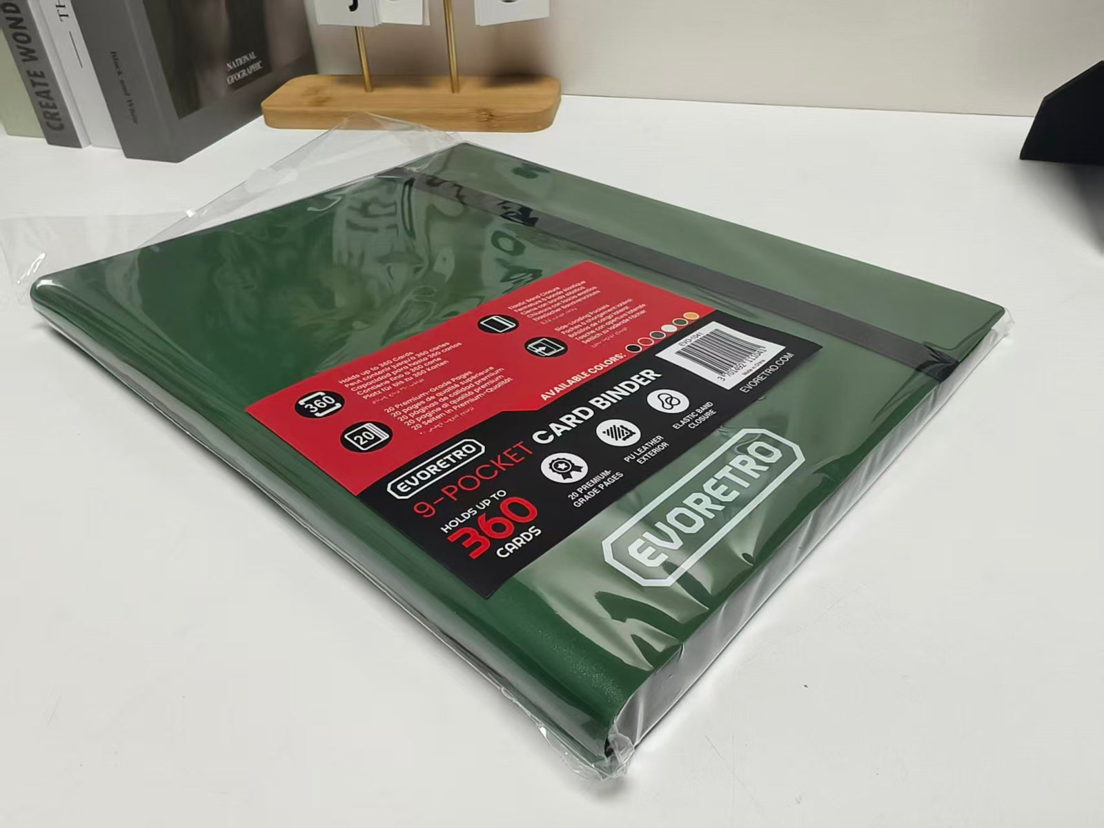 Portfolio souple EVORETRO à 9 pochettes pour cartes — classeur folio de collection capacité de 360 cartes