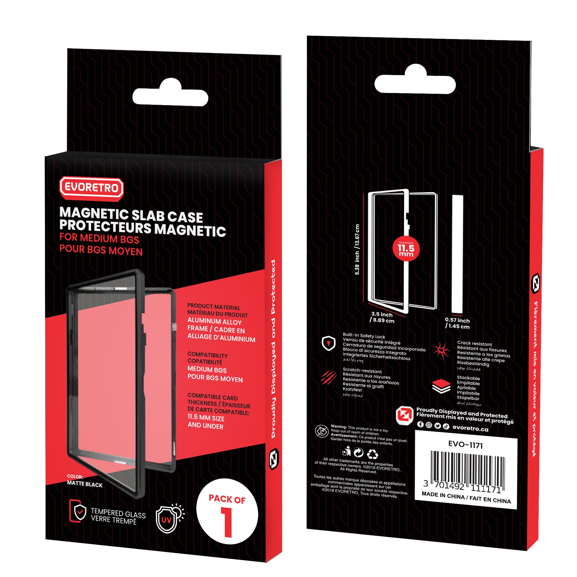 BGS Beckett Magnetic Slab Case – Matte Black