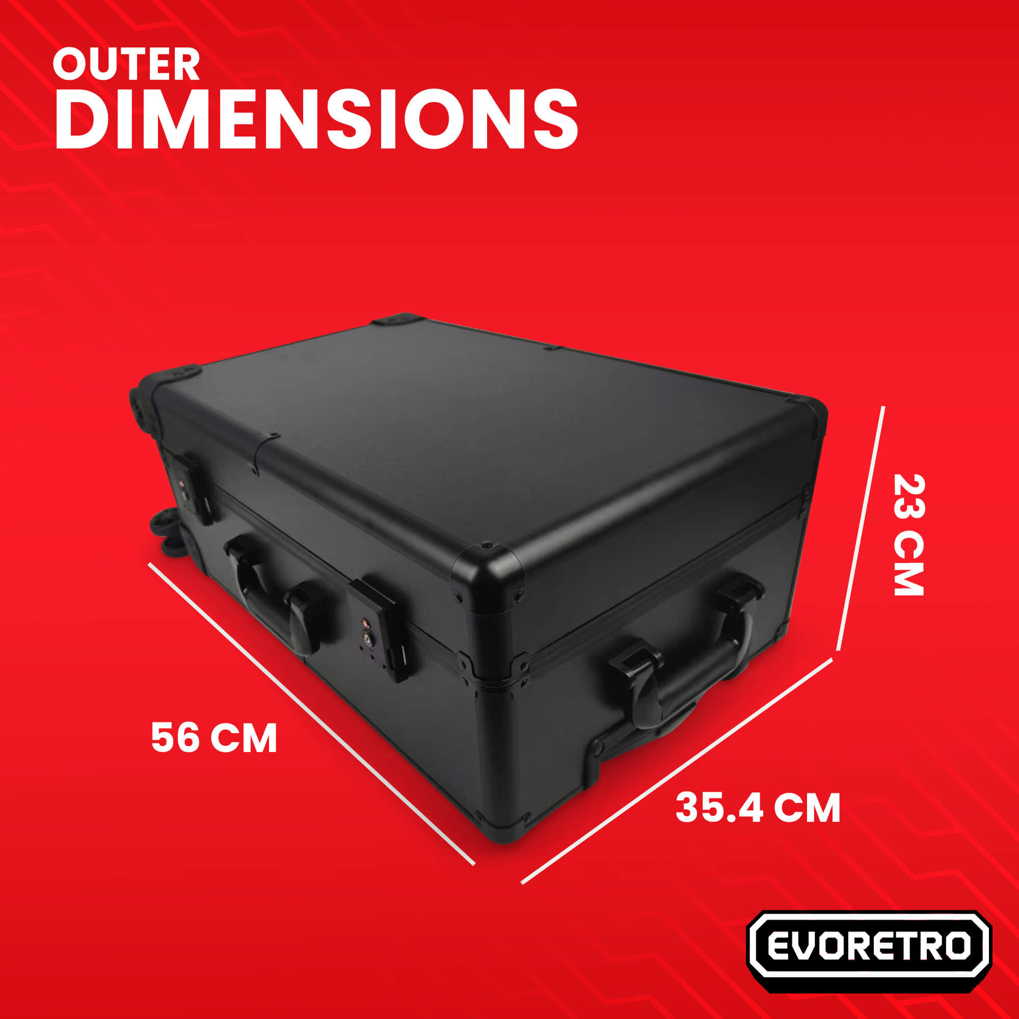 Pre-order delivery End of November EVORETRO Graded Card Case — Show-Day Roller, TSA Lock, Foam