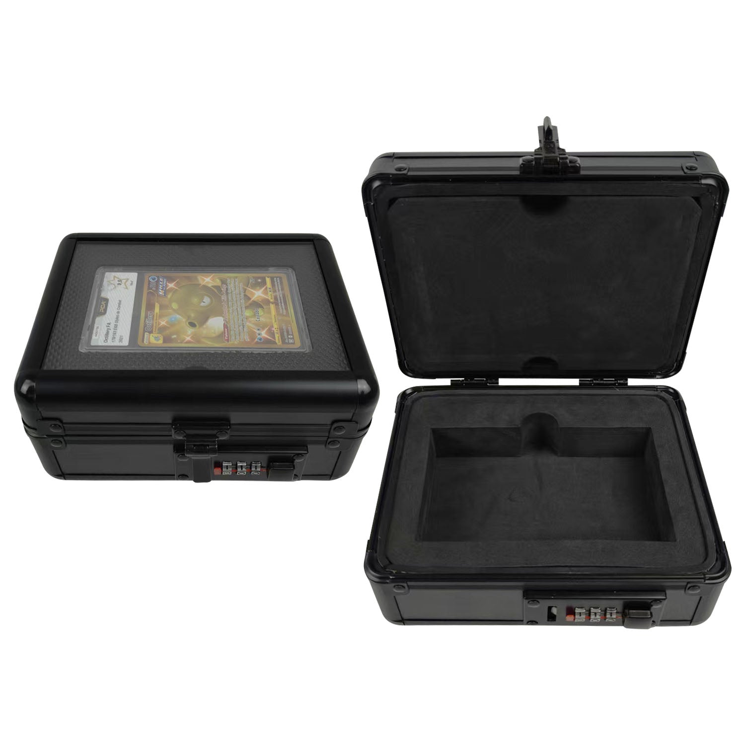 EVORETRO Graded Card Case — Mini with Display Window & Lock