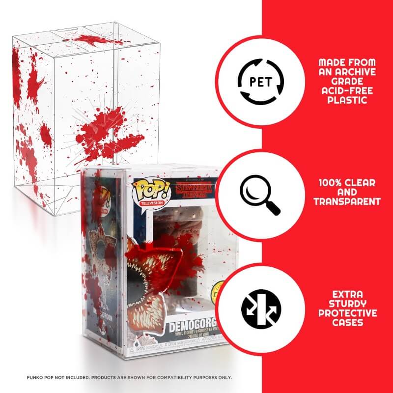 Funko Pop 4 Inches - Red Blood with Bullet Holes - PET Protector 0.40MM - Pack of 10