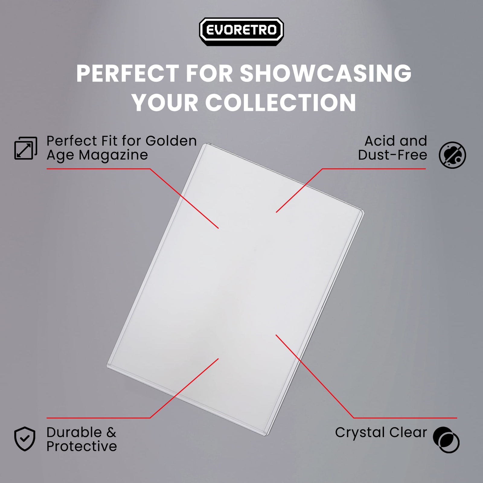 Golden Age Magazine Toploader - PVC Top Loader 7 7/8