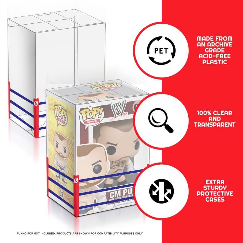 FUNKO POP 4 INCHES - WRESTLING RING - PET PROTECTOR 0.40MM - Pack of 10